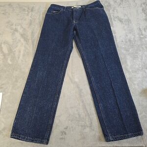 Lee Jeans Mens 38x32 Fits 36x32 Blue Dark Wash Regular Fit Straight Leg  Denim